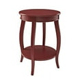 thumbnail image 1 of Linon Wren 18.5" Round Accent End Table with Shelf in Red Painted Wood, 1 of 8