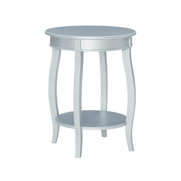 Powell Round Side Table with Shelf, Multiple Colors