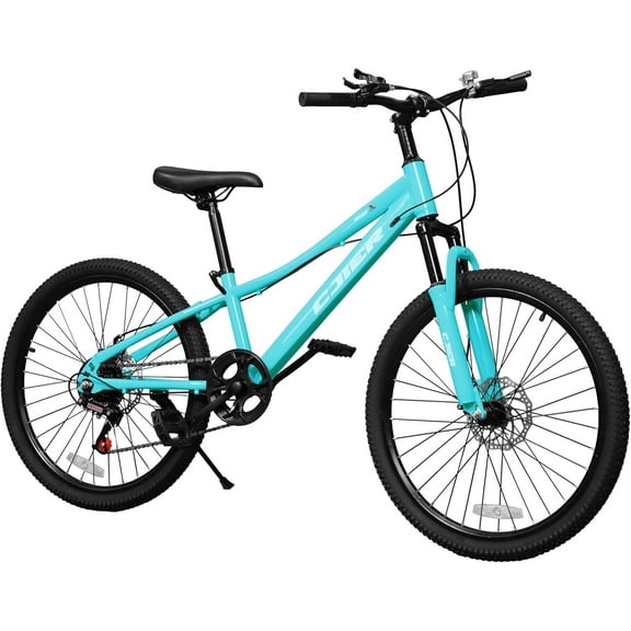 Linor 20" Kids Mountain Bike for Kids 6-12, 7 Speeds Drivetrain Kids Bike, Girls Boys Bike with Suspension Fork, Dual-Disc Brake, Anti-Slip Butyl Tires, Mint Green