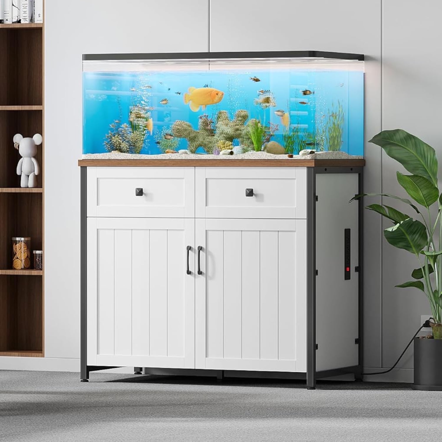 Linor Aquarium Stand, 40-50 Gallon Capacity, Heavy Duty Metal, 660 lbs ... - Large Capacity Aquarium Pour-Over