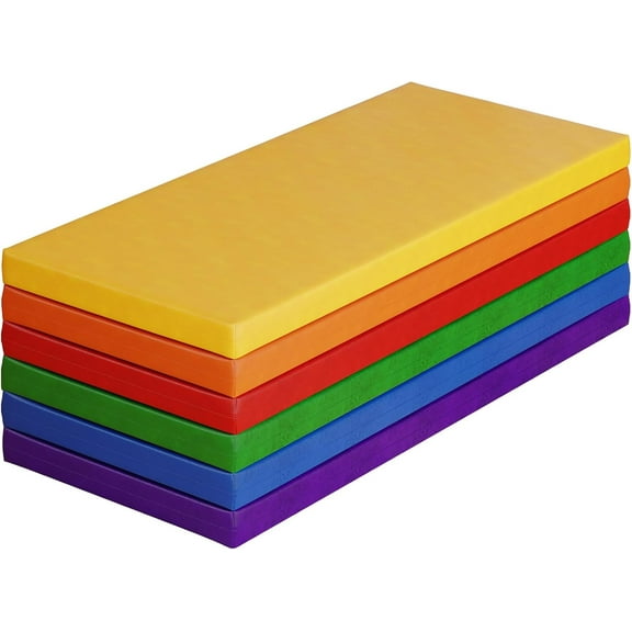 Linor 6-Piece Unisex Fashion Nap Mats, 2" Thick Toddler Rest Mats