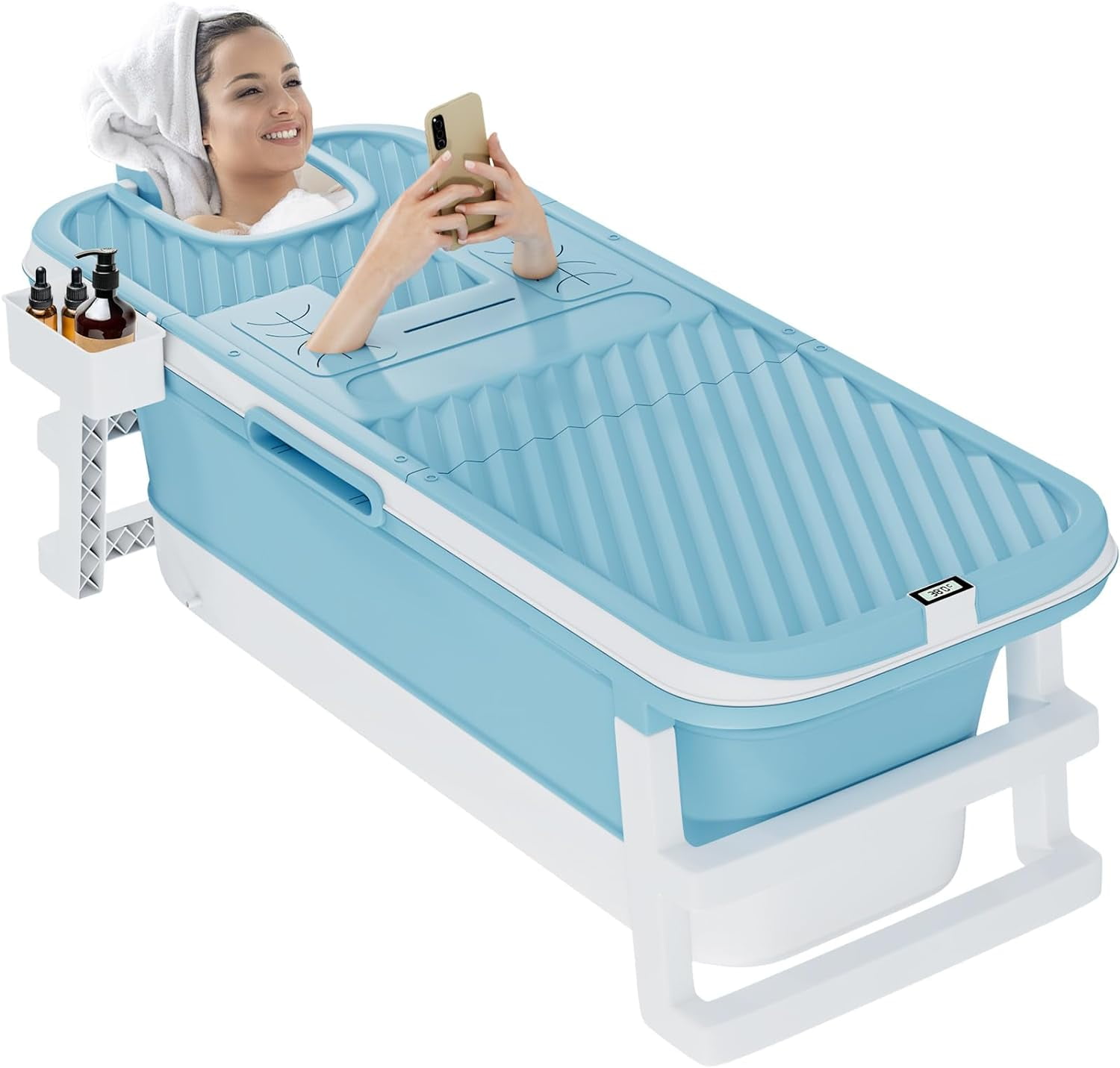 Linor Portable Bathtub, Large 54" Foldable Collapsible tub Soaking Tub