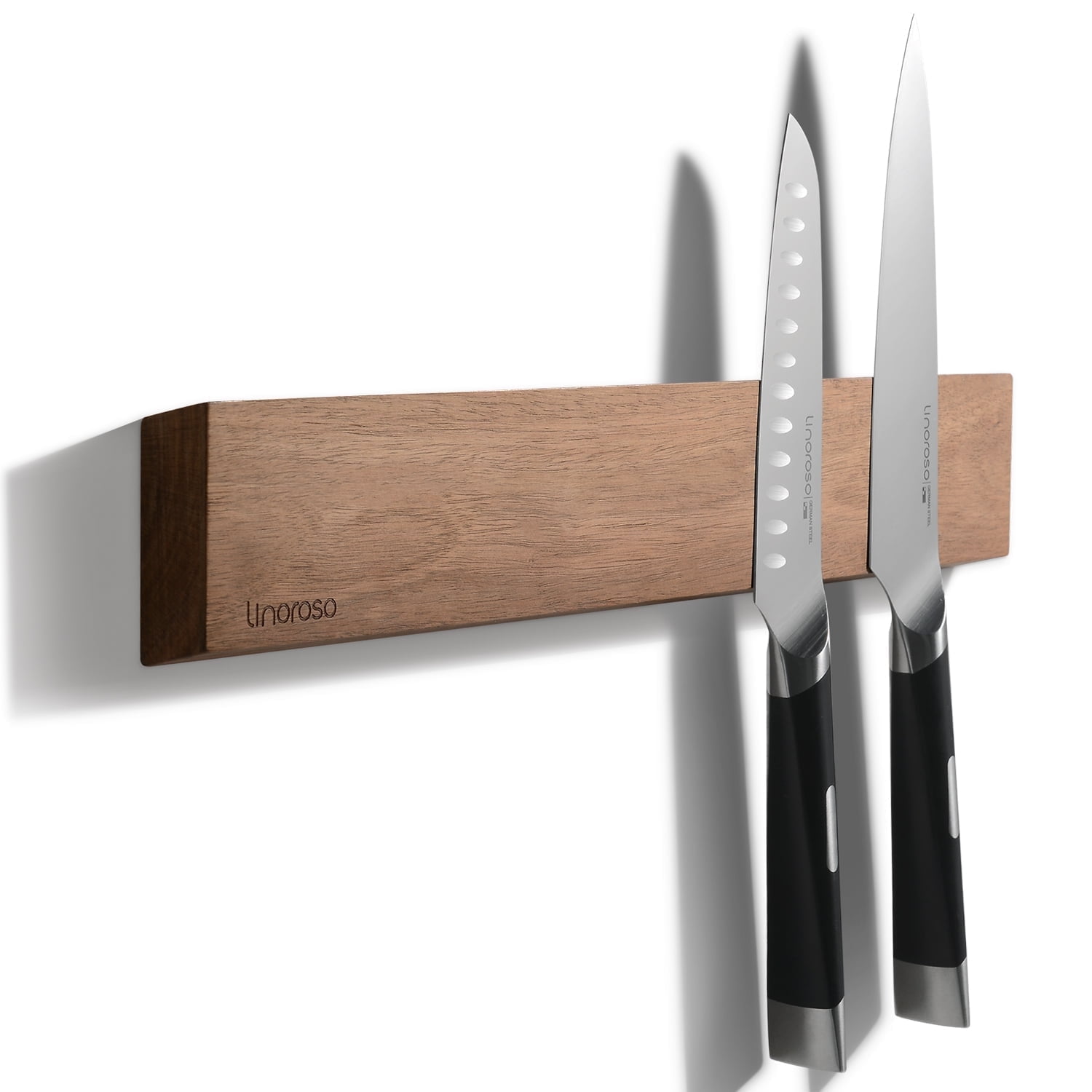 18 Inch Extra Powerful Magnetic Knife Strip-Natural Black Walnut with