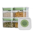 thumbnail image 1 of Linoroso 4 Pcs Set Airtight Kitchen Food Storage Container with Date Tracker, Tea&Coffee Canister for Grounds Coffee, Cereal, Beans, Flour, Sugar, 1 of 9