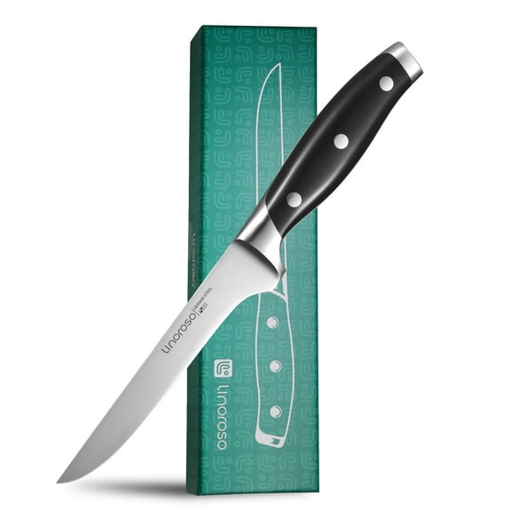 Linoroso 5.7 inch Boning Knife Sharp Forged German Carbon Stainless Steel Kitchen Knife with Elegant Gift Box