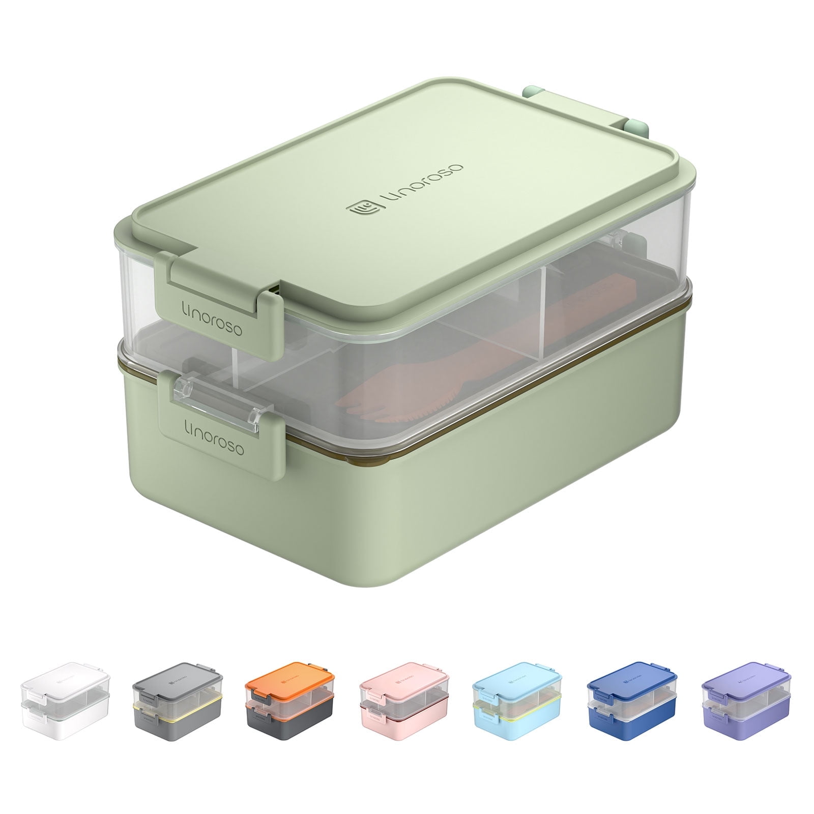 Bentgo Classic (Blue) - All-in-One Stackable Lunch Box Solution - Sleek and  Modern Bento Box Design Includes 2 Stackable Containers, Built-in Plastic  Silverware, and Sealing Strap 