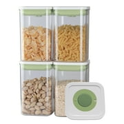 Linoroso Cereal Storage Container Set of 4, Airtight Food Storage Containers with Lids for Ground Coffee, Tea, Beans, Spices