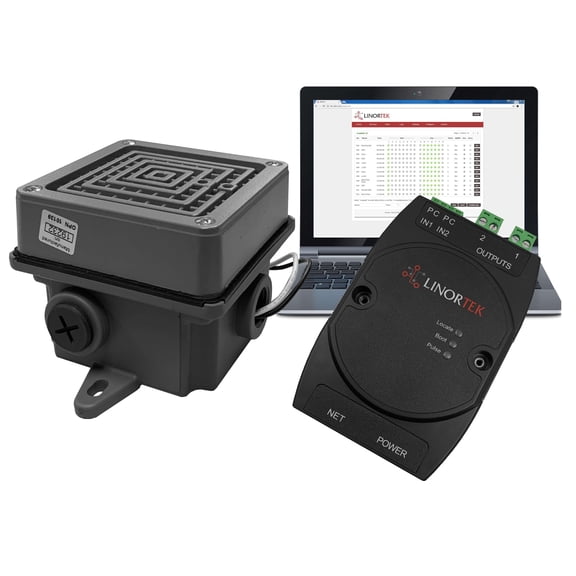 Linortek Netbell-2-1Buz TCP/IP Network Enabled Controller with One 4 Extra Loud Buzzer for Industrial Factory Warehouse Lunch Break Time Alert System w/Web-based scheduling Software