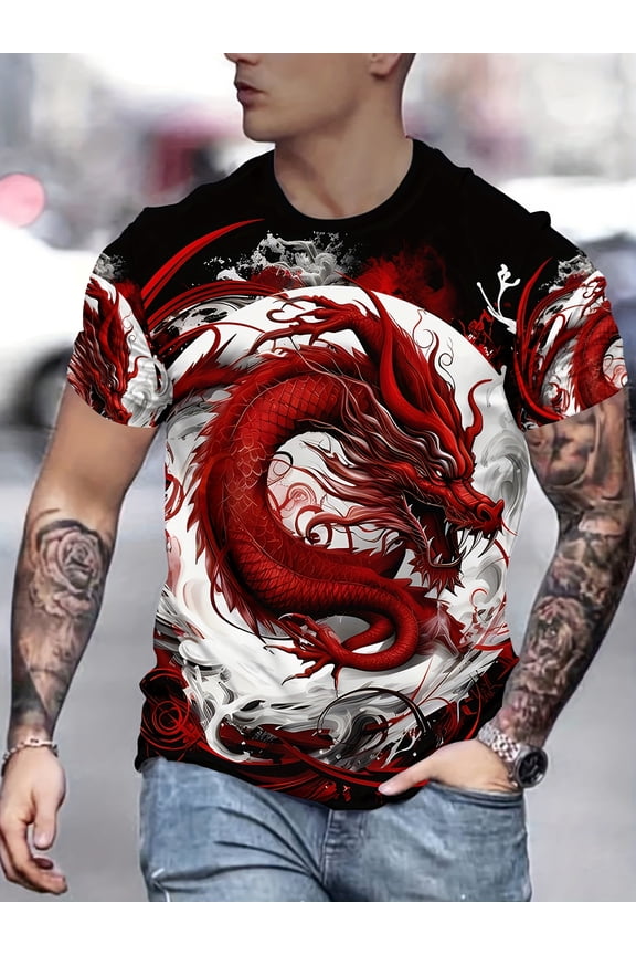 A-Lai Novelty Men's 3D Printed Fashion T-Shirt