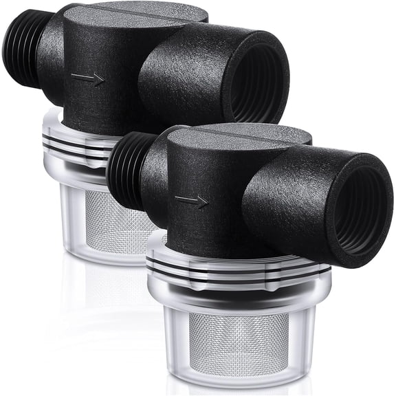 Linqz 2-Pack RV Water Pump Strainer Filter, 1/2" Twist-On Pipe Strainer with 50 Mesh Stainless Steel Screen