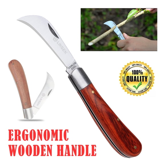  Linsen-outdoors Grafting Knife For Comfort Grip Garden Pruning Knife Portable Folding Grafting Knife MultiCutting Weeding