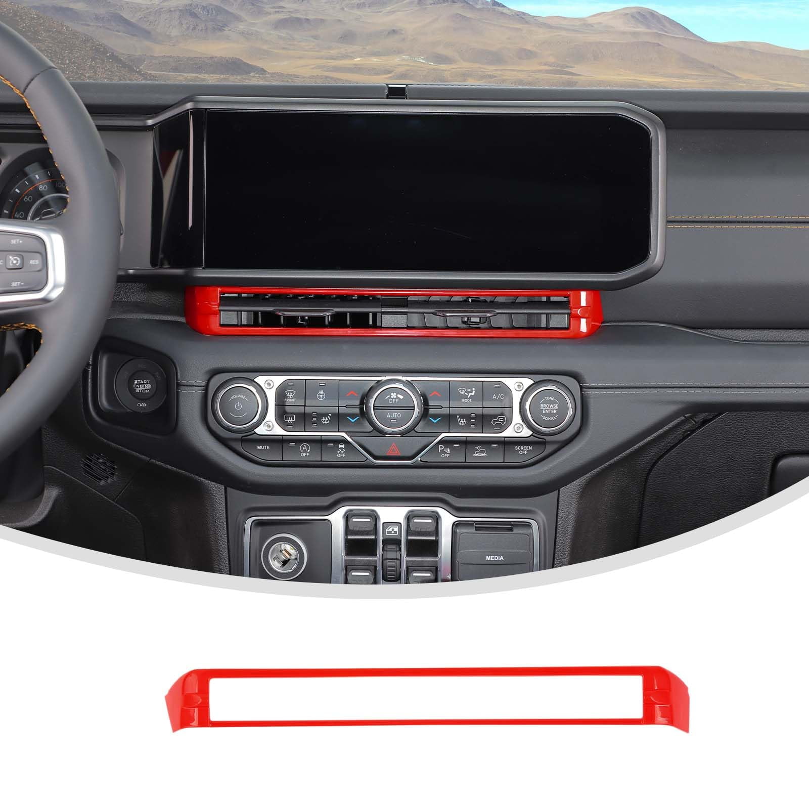 Linskip Center Console Air SE33 Vent Cover Compatible with 2024 Jeep
