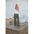 thumbnail image 1 of Linsley Wide Leg Pants - Olive, 1 of 6