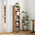 thumbnail image 1 of Linsy Home 5 Tier Modern Standard Bookcase, Wood Brown, 68", 1 of 10