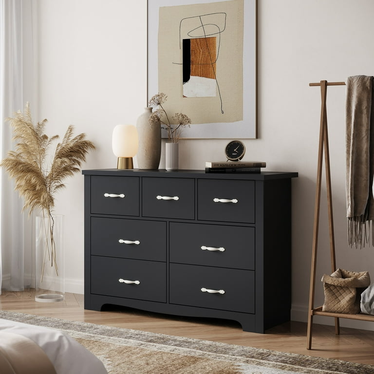 7 drawer dresser on sale black