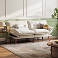 thumbnail image 1 of Linsy Home 70" W Chenille Convertible Futon Sofa Bed with Adjustable Armrests, Beige, 1 of 12