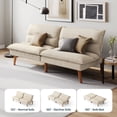 thumbnail image 1 of Linsy Home Convertible Futon Sofa Bed small  Living Room, White, 1 of 8