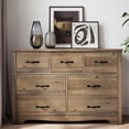 thumbnail image 1 of Linsy Home Contemporary Storage Cabinet, Wood Brown, 7 Drawers, 1 of 10