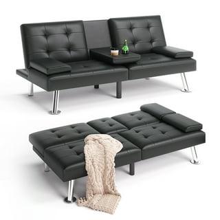 Leather sofa 2024 bed walmart
