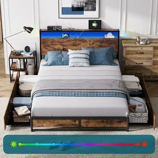 Walmart bed 2024 with drawers
