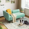 thumbnail image 1 of Linsy Home Loveseat Sofa Couch with Removable Side Table for Living Room, Bedroom, Apartment and Small Space, Easy Assembly, Teal, 1 of 10