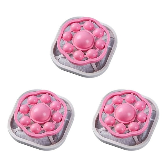 Lint Catcher for Laundry,Pet Hair Remover for Laundry,Washing Machine Floating Lint Mesh Bag,Reusable Household Hair Filter Washer Lint Trap Net Pouch （3Pcs Pink） Eactix