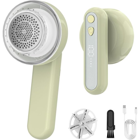 Lint Remover, LR-01 Remove Fuzz Lint -C  6  & 3 Speed Mode Shut-Off Protection Portable Fuzz Remover with  Display for Clothing Furniture Curtain