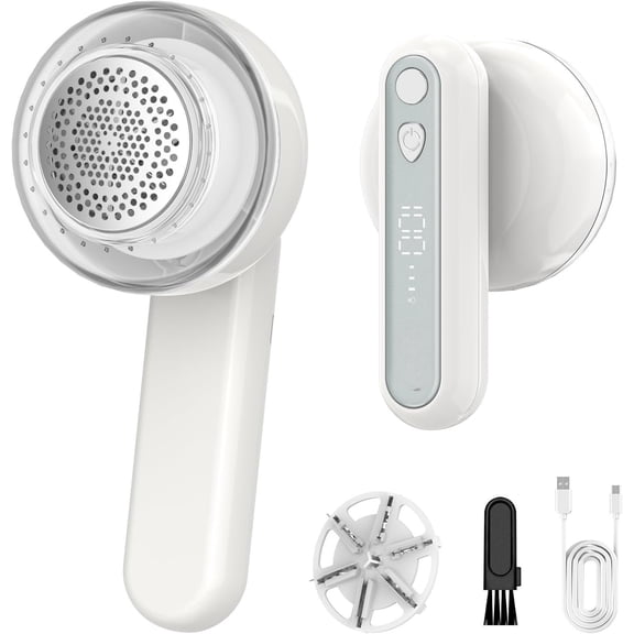 Lint Remover, LR-01 Remove Fuzz Lint -C  6  & 3 Speed Mode Shut-Off Protection Portable Fuzz Remover with  Display for Clothing Furniture Curtain