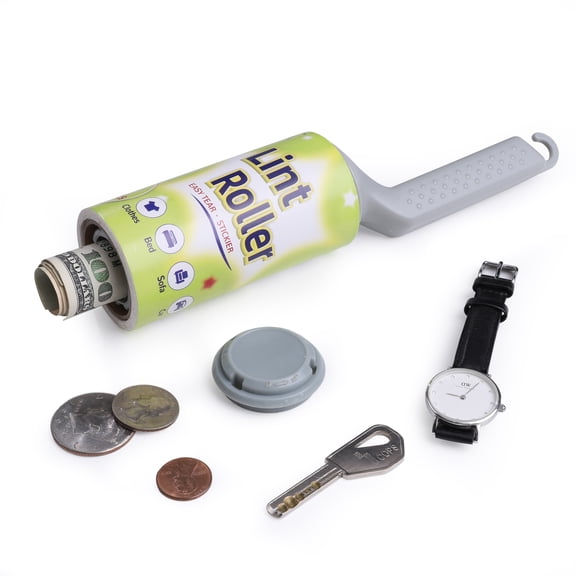 MyMealivos Lint Roller Diversion Safe with Hidden Storage Hide Valuables, Secret Hidden Safe Keep Your Money, Keys, and Jewelry-Green
