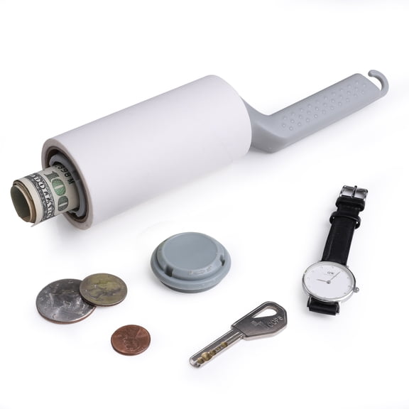 MyMealivos Lint Roller Diversion Safe with Hidden Storage Hide Valuables, Secret Hidden Safe Keep Your Money, Keys, and Jewelry-White