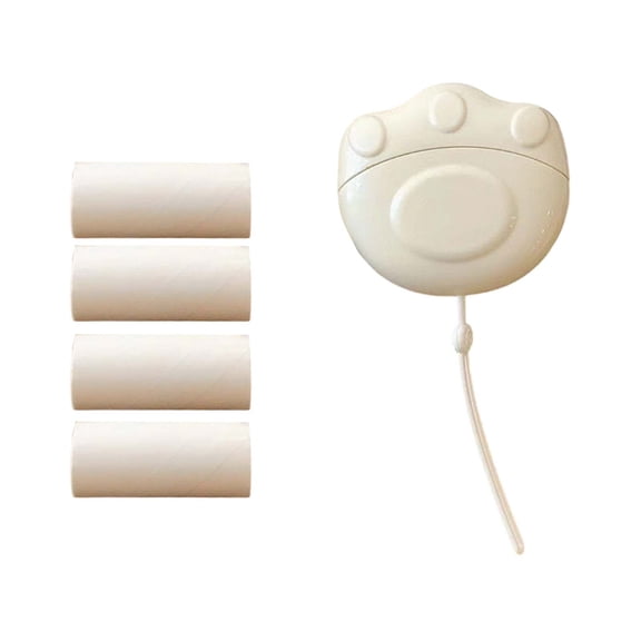 Lint Roller Mini Portable Handheld Fabric Shaver Cute Cat Paw Design Sticky Hair Remover for Clothes Sofa Carpet Furniture Quick Cleaning Tool