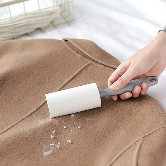 Lint Roller Reusable,Tearable Roll Paper Roller for Pet Hair Clothes Carpet Furniture,Portable Hair Remover with Superior Cleaning Power,Washable and Reusable for Home Car Office Upholstery-Gray
