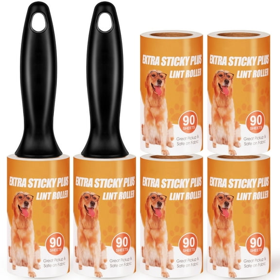 Lint Roller for Pet Hair, Extra Sticky Lint Rollers Pet Hair Remover for Clothes, Work Great on Pet Hair Value Pack (4 Pack) (6 Pack)