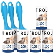 GPED Lint Rollers for Pet Hair Extra Sticky, 600 Sheets Total Upgraded 3 Handles with 6 Refills, Extra Sticky Remover for Clothes, Furniture, Carpet, Dog & Cat Hair Removal, Blue