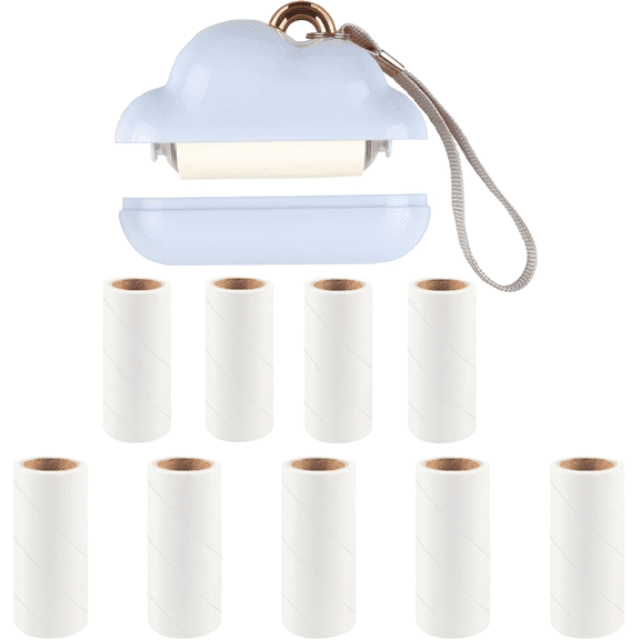 Lint Rollers for Pet Hair Extra Sticky Lint Roller with 10 Refills for Clothes,Snack crumbs,Dog Cat Hair Removal Bue