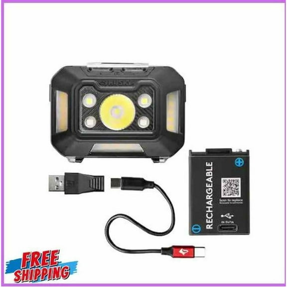 Hands-Free Rechargeable Flashlight with Wide Range
