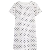 Linteum Textile 1 Pack Hospital Patient Gown White & Blue Snowflake, One Size Fits All