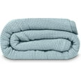 thumbnail image 1 of Linteum Textile 100% Cotton Leno Weave Blanket (Ice Grey, Twin) 66x90 Inches, 1 of 8