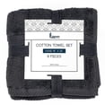 thumbnail image 1 of Linteum Textile 12 Piece Towel Set, 16x28 Inch, 100% Soft Cotton Zero Twist 16 Single Yarn Ring Spun Luxury Hand and Face Towels Spa Quality (Stone Grey), 1 of 7