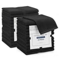 thumbnail image 1 of Linteum Textile 100% Cotton Premium Washcloths, 12x12 Inches [Pack of 24] Black, 1 of 6