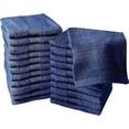 thumbnail image 1 of Linteum Textile 100% Cotton Premium Washcloths, 13x13 Inches [Pack of 24] Navy Blue, 1 of 7
