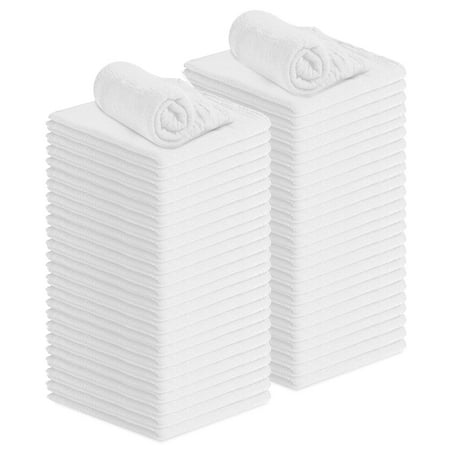 Linteum Textile 100% Cotton Shop Towels - Absorbent Shop Rags (150-Pack, 12x14 In., White)