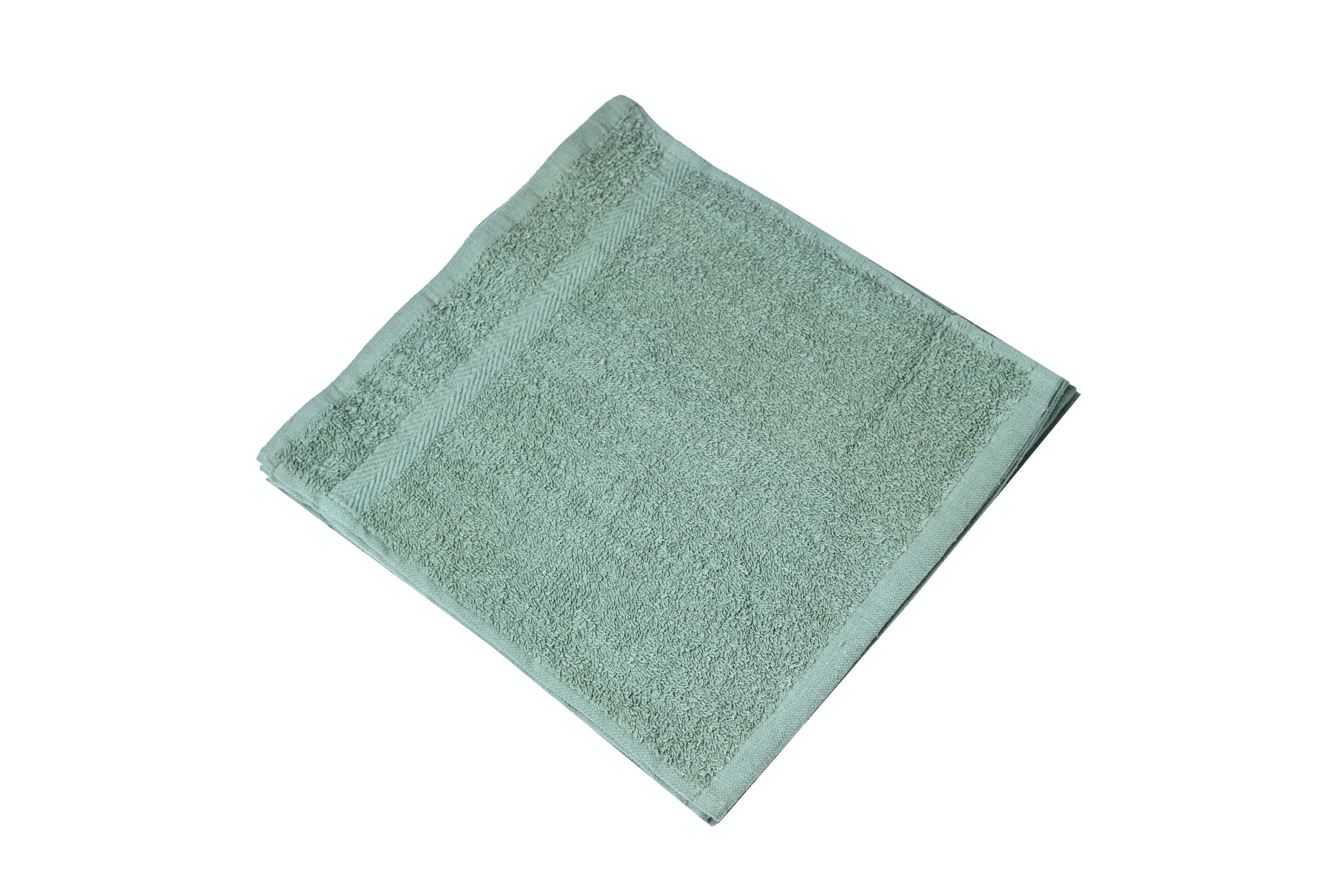 Linteum Textile (12Pack, 12x12 in, Oil Green) WASHCLOTHS Face Towels