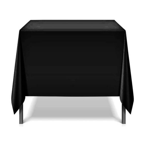 Linteum Textile (12-Pack, 52x52) Tablecloth Covers in Square - Black