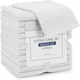 thumbnail image 1 of Linteum Textile Face Towel Set, 13x13 Inch, 100% Soft Cotton, 16 Single Ring Spun Washcloths, Absorbent & Durable Face Towel for Household, Spa, Gym and Hotels - 12 Pack (White), 1 of 7