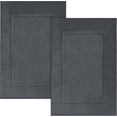 thumbnail image 1 of Linteum Textile (2-Pack, 21x30 in., Grey) 100% Cotton Bath Mats [Not a Bathroom Rug], 1 of 7