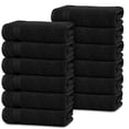 thumbnail image 1 of Linteum Textile 20x40 Inch, 100% Cotton Premium Hair Towels, Luxury Black (12 Pack), 1 of 7
