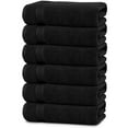thumbnail image 1 of Linteum Textile 20x40 Inch, 100% Cotton Premium Hair Towels, Luxury Black (6 Pack), 1 of 7