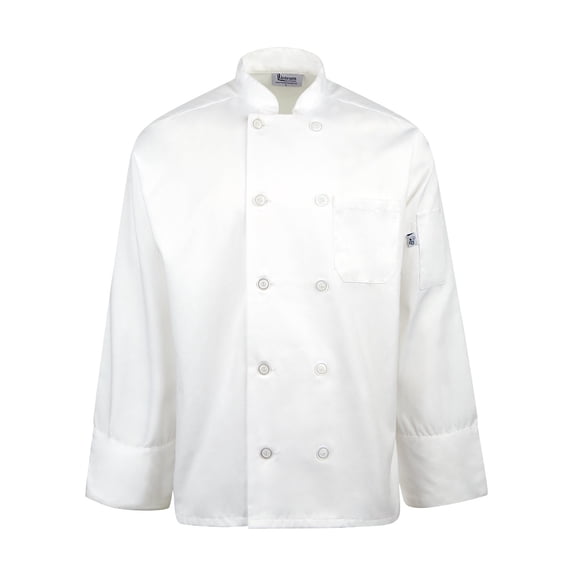 Linteum Textile 65/35 Poly/Cotton Unisex Chef Coat White (1XL)