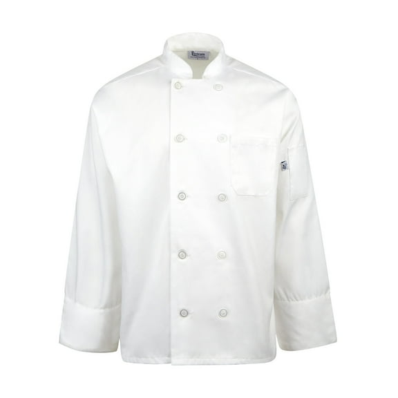 Linteum Textile 65/35 Poly/Cotton Unisex Chef Coat White (2XL)